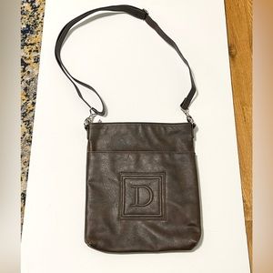 Thirty One brown leather crossbody bag